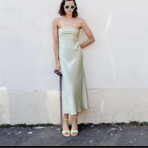 Satin- like tube style dress